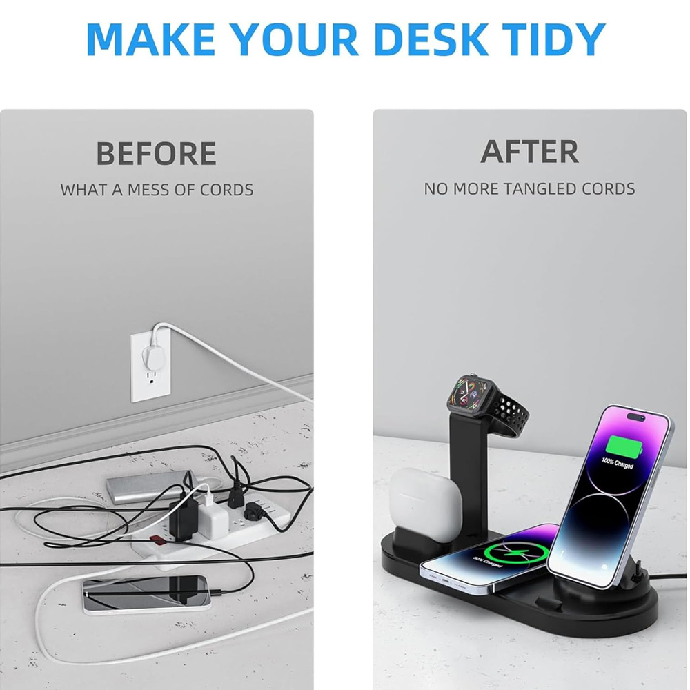 30W 7 in 1 Wireless Charger St - Watch Charger Cable recension och pris