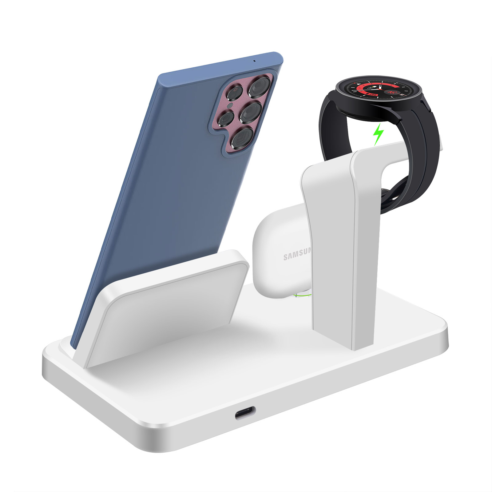 Desk 3 in 1 Type C Port Wirele - Watch Charger Cable recension och pris