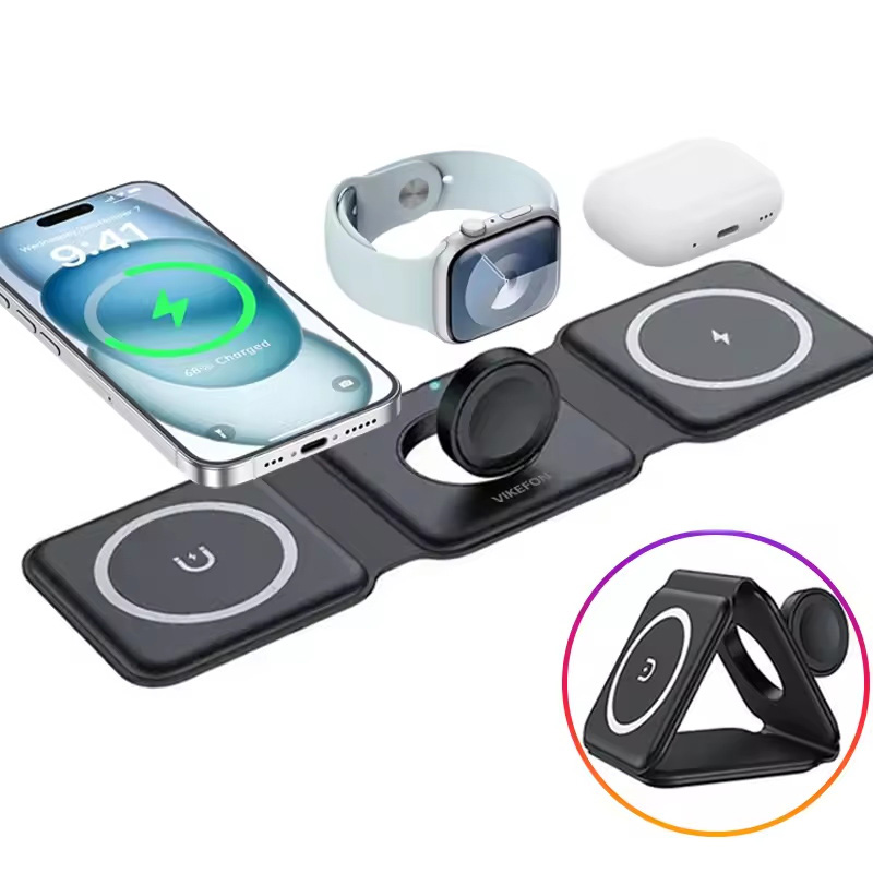 3-in-1 Magnetic Folding Wirele - Watch Charger Cable recension och pris