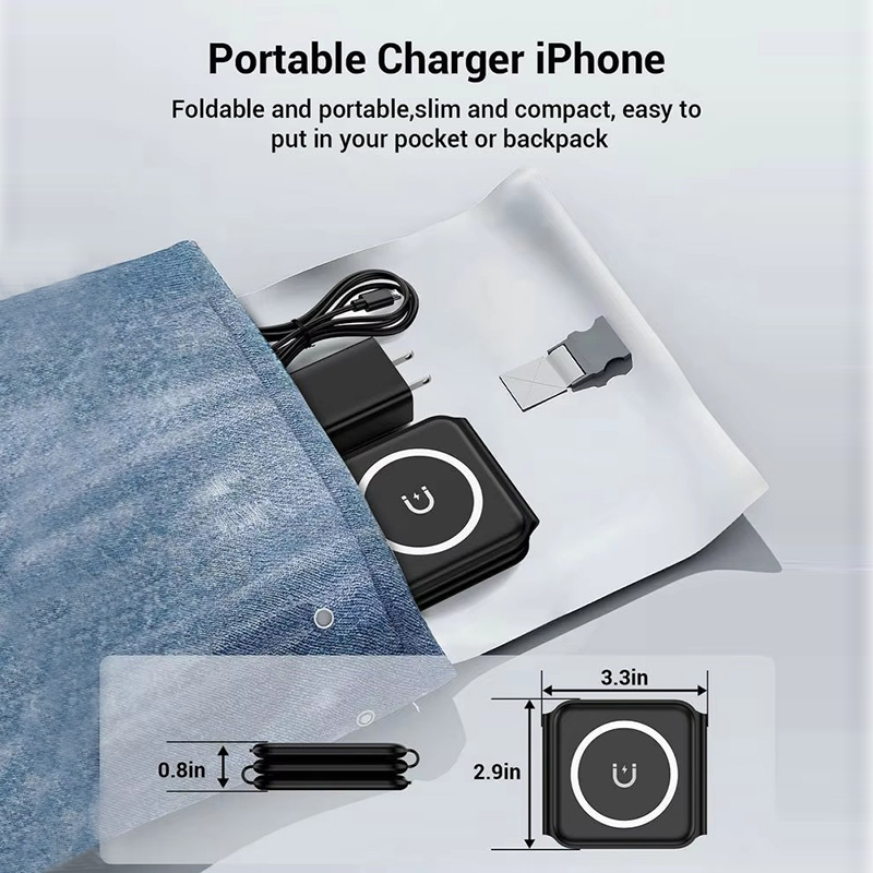 3-in-1 Magnetic Folding Wirele - Watch Charger Cable recension och pris