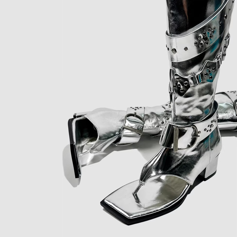 Punk Belt Buckle High Heels Sa - Leather Classic Strap recension och pris