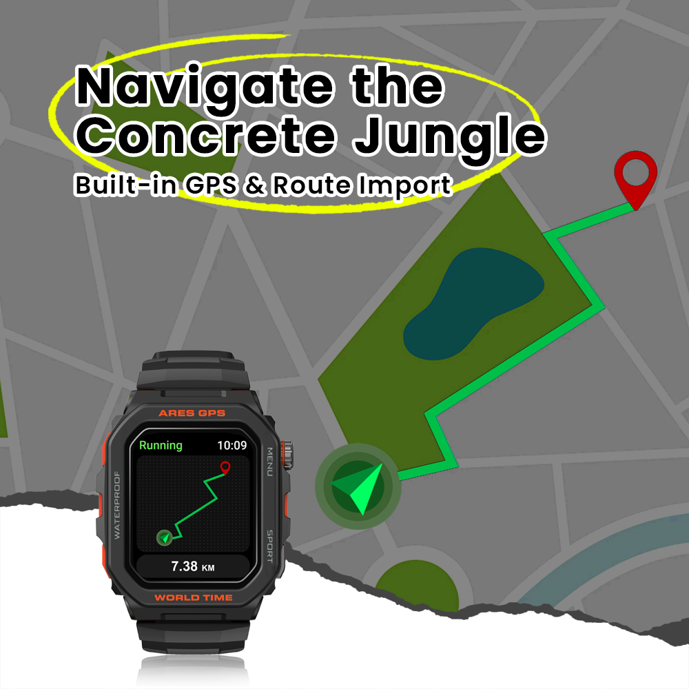 New Zeblaze Ares GPS Smart Wat - Smartwatch Face recension och pris