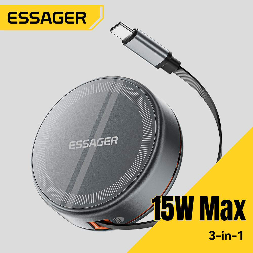 Essager 15W 3 in 1 Magnetic Wi - Watch Charger Cable recension och pris
