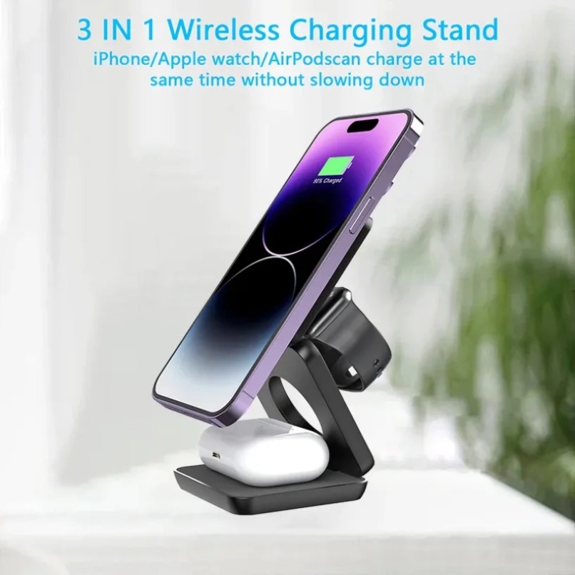 3 in 1 Foldable Magnetic Wirel - Watch Charger Cable recension och pris