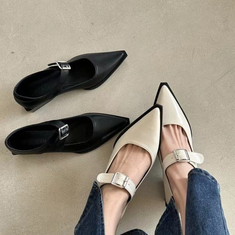 *Fashion Mary Jane Shoes Women - Leather Classic Strap recension och pris