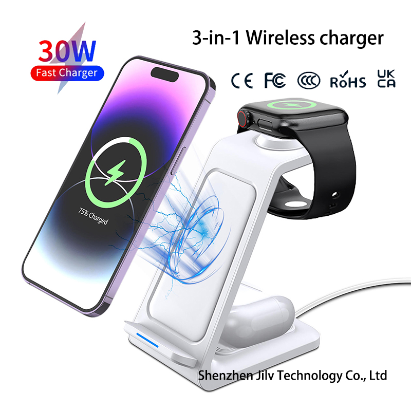 15W 3 in 1 Wireless Charger St - Watch Charger Cable recension och pris